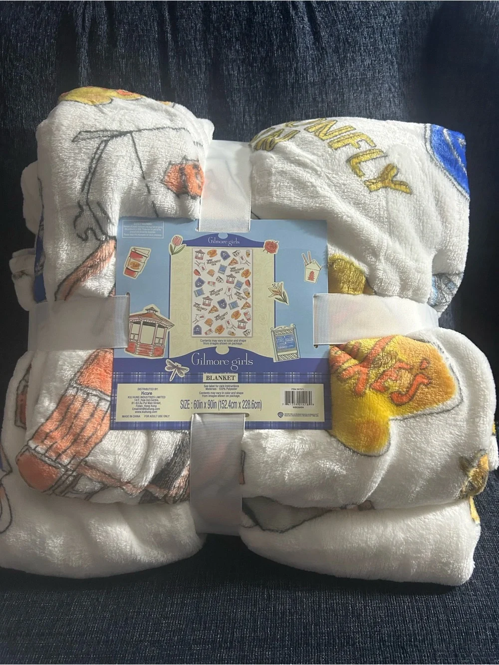 Cream and Yellow Silk-Touch Throw Blanket